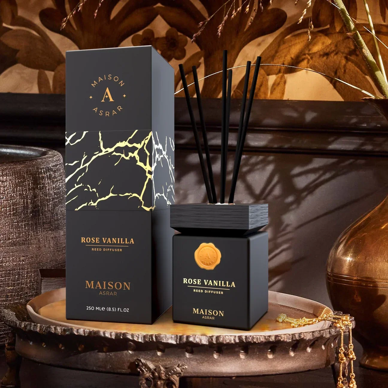 Elevate Your Space with Rose Vanilla Reed Diffuser 250ml - Image 3